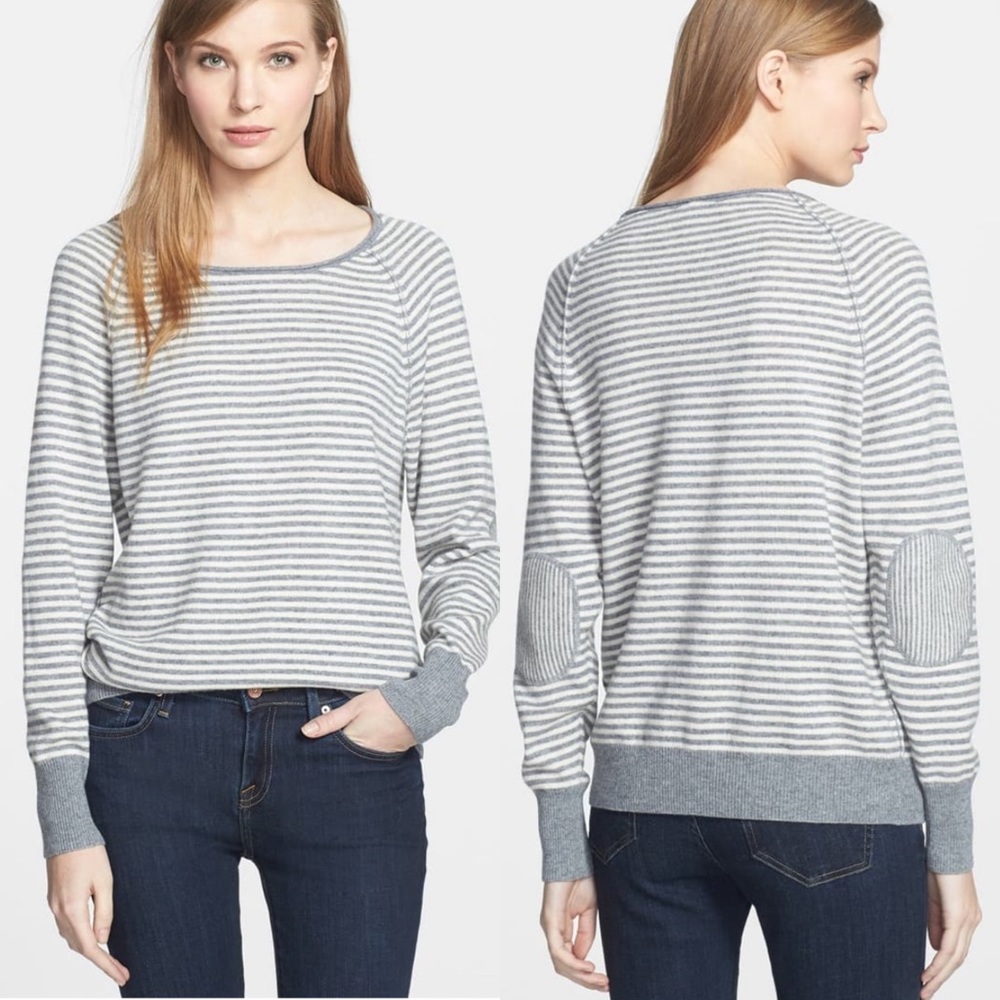 Joie Tiana Wool & Cashmere Striped Sweater